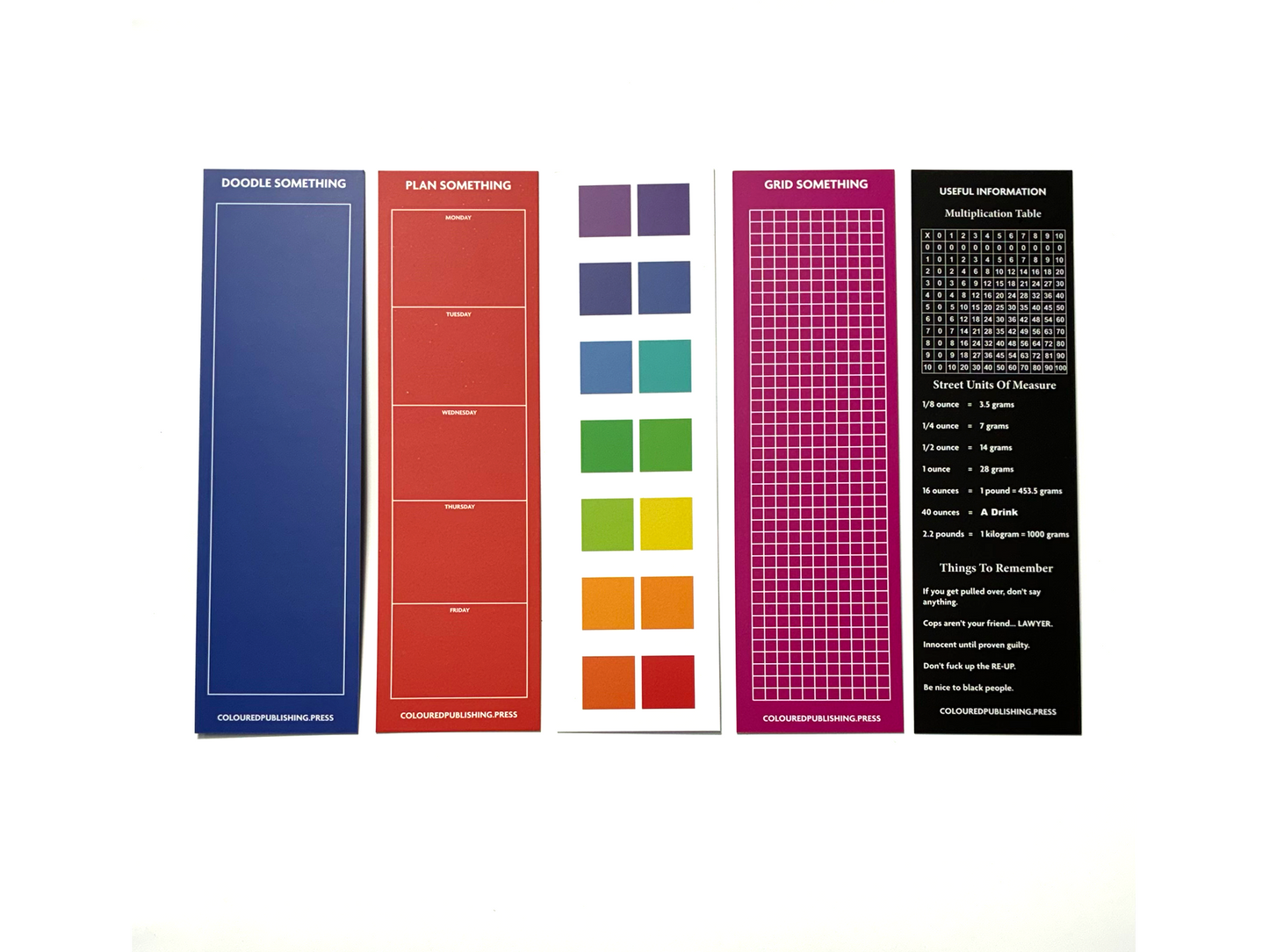 Coloured Bookmarks