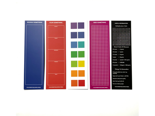 Coloured Bookmarks