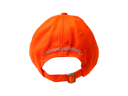 Read a Fucking Book Dad Hat Safety Orange