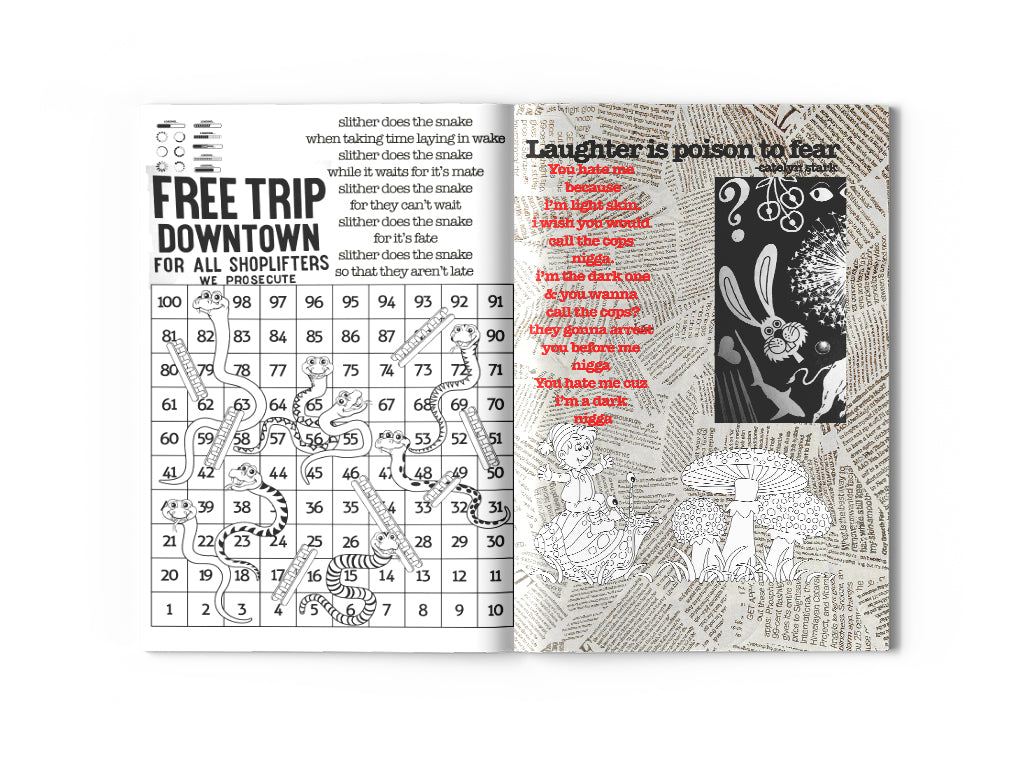 Image of an open zine spread