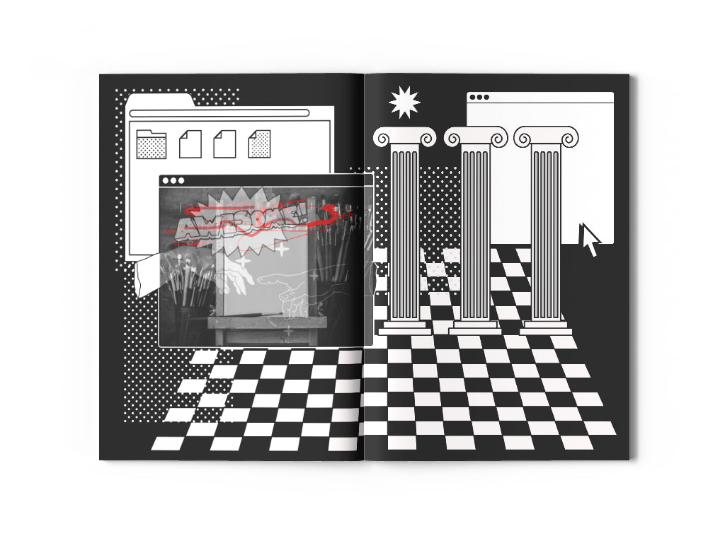 Image of an open zine spread