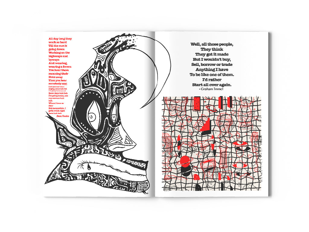 Image of an open zine spread