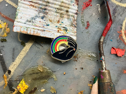 Coloured Publishing Logo Pin