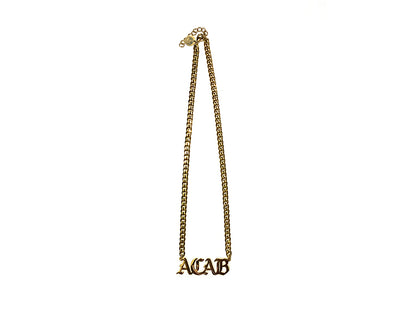 Gold "ACAB" Nameplate Necklace - Series 3