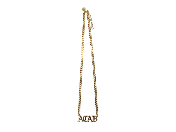 Gold "ACAB" Nameplate Necklace - Series 3