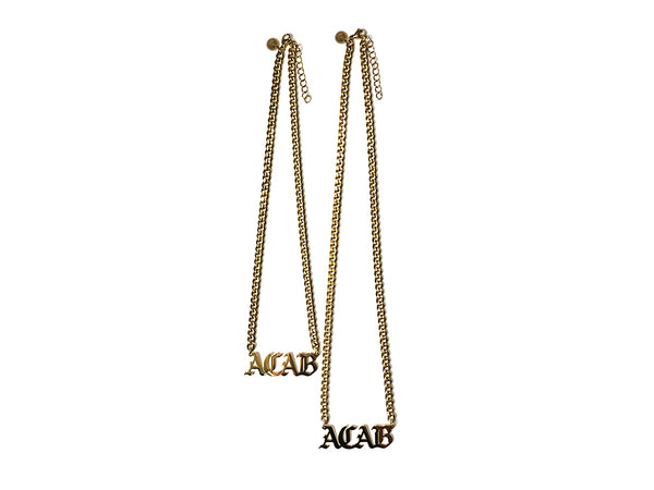 Gold "ACAB" Nameplate Necklace - Series 3