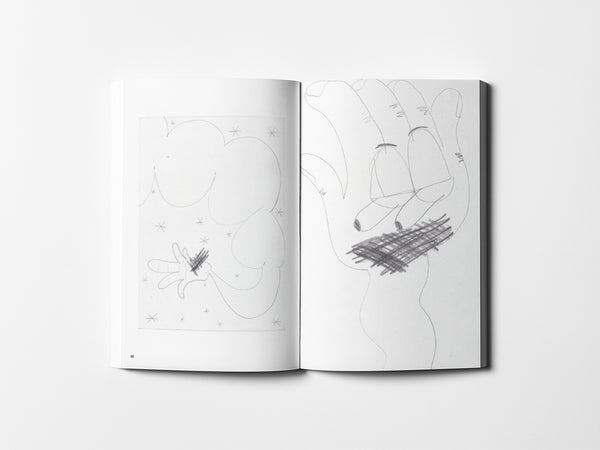 Image of an open book. On each page there is one drawing.